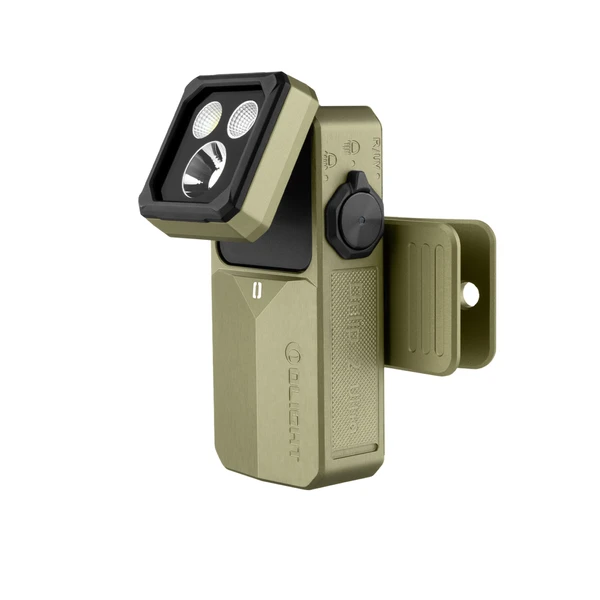 Olight OD Green Oclip 2 Ultra Clip-on Light with Adjustable Head and Triple LED for Outdoor EDC and Hands-Free Use