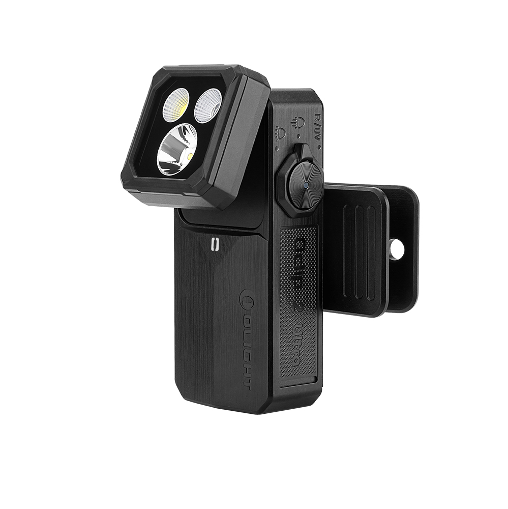 Olight Black Oclip 2 Ultra Clip-On Light with 90-Degree Tilting Head and Triple LED for EDC and Outdoor Use