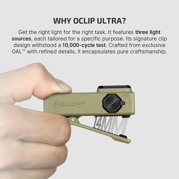 オーライト　olight Oclip Ultra OAL合金製 オリーブグリーン Amazon.co.jp: OLIGHT(オーライト) Oclip Ultra 懐中電灯 2025年