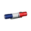 Olight Red White Blue Warrior 3S Tactical Flashlight Side View with Clip for Duty and Outdoor Use