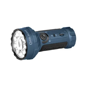 Olight Marauder Mini powerful blue rechargeable LED flashlight with multi-LED head isolated on white background