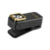 Olight Black Oclip Pro Clip-on Light Isometric View with Gold Bezel and USB Charging Port for EDC and Outdoor Use