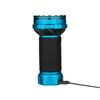 Olight Blue Oclip Pro Flashlight with Black Textured Grip and Charging Cable for Daily Carry
