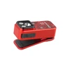 Red Olight clip light, holiday special edition with snowflake & plaid pattern, multi-LEDs, USB rechargeable.