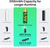 Olight Ostation 1.5V Li-ion AA Battery with 3150mWh capacity for camera flash and flashlight use.