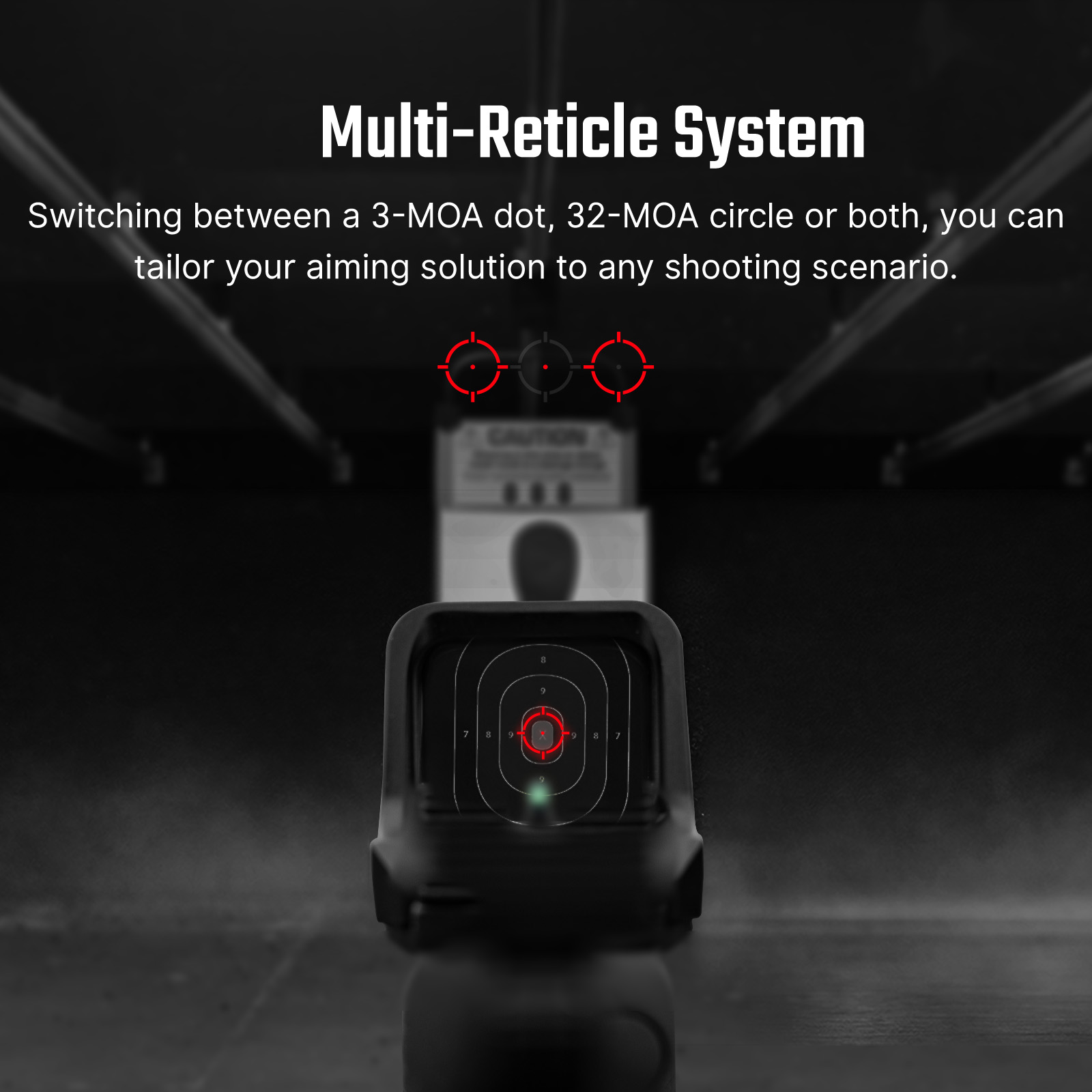 Osight C Red Dot Sight Multi-Coated Lens Enhanced Clarity Motion