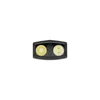 Olight ArkPro Ultra black LED flashlight head on view with dual light source for versatile illumination.