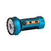Olight Blue Marauder Mini 2 Flashlight angled view, with textured grip and control panel, for outdoor activities