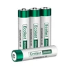 Olight Green and White AAA Rechargeable Ni-MH Batteries with 800mAh Capacity, shown upright and one lying down for general electronics use.
