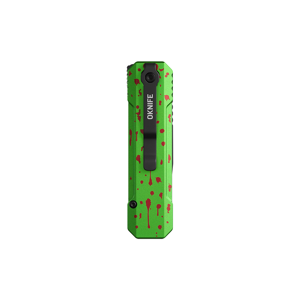 OKNIFE LK Zombie Green 2-in-1 Folding Knife Flashlight RGB EDC