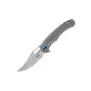 Olight Obuy Sheepdog Gray Folding Pocket Knife with Titanium Handle and S35VN Steel Blade for Outdoor Camping and EDC