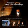 Portable 3-stage ambient camping light used as a flashlight, tent light, and table light in the wilderness