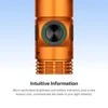 Olight Orange Baton 4 Pro flashlight with micro-perforated brightness and battery indicators for easy status checks.