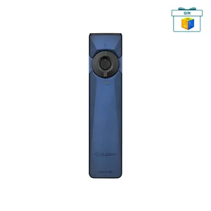 Olight Blue Arkfeld Ultra multi-functional flashlight top view with UV and LED modes for everyday carry and outdoor activities