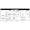 Olight ArkPro Ultra Flashlight Specification Chart showing Pure Flood, Spotlight, and UV Light modes with lumen, runtime, and power details for various settings.