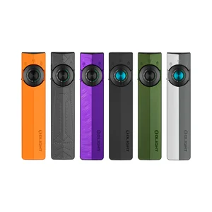 Olight ArkPro Ultra black side view with control dial, featuring floodlight, spotlight, UV light, and green laser for versatile use.