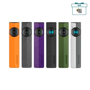 Olight ArkPro Ultra black side view with control dial, featuring floodlight, spotlight, UV light, and green laser for versatile use.
