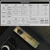 Olight Bronze ArkPro Flat Flashlight Top View with Specification Chart for Waterproof and Drop Test Performance