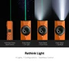 Olight Orange ArkPro Flashlight showcasing green beam UV light flood and spotlight modes for versatile everyday carry use