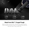 Olight Black ArkPro Ultra Flashlight angled view showcasing durable OAL material scratch resistance for heavy outdoor use