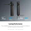 Black Olight ArkPro Flat Flashlight Showing USB-C and MCC Charging with 2000mAh Battery Capacity for Long-Lasting EDC Use