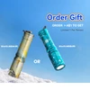 Olight I3E Yellow Palm Tree and Teal Starry Sky Keychain Flashlights on Snow for Promotional Order Gift Promo