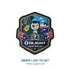 Olight Australia 9th anniversary commemorative patch featuring a cartoon mascot, koala, and Sydney Opera House.