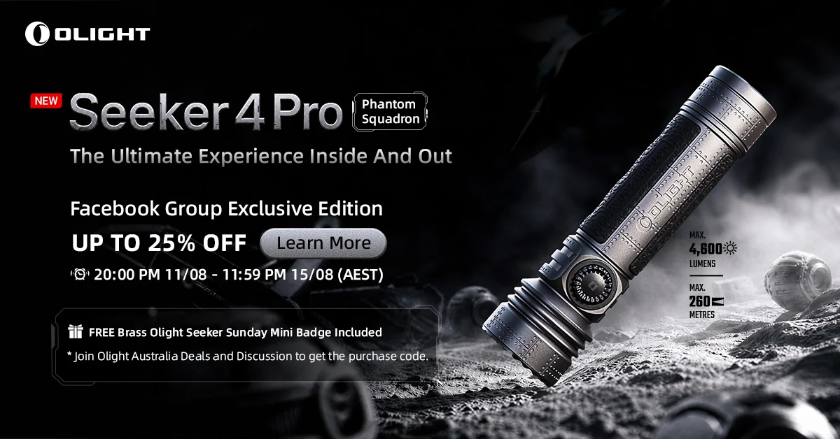 Sky-High Power Down Under: Meet the Olight Seeker 4 Pro Phantom Squadron AU 9th Anniversary Edition