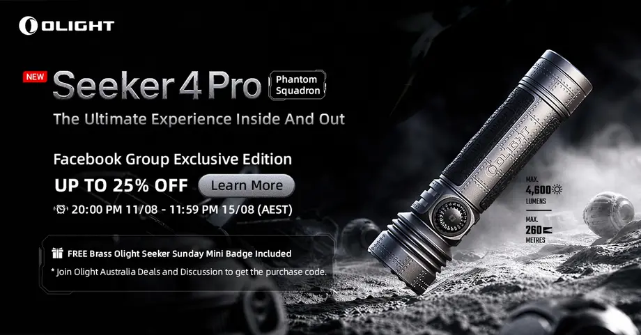 Sky-High Power Down Under: Meet the Olight Seeker 4 Pro Phantom Squadron AU 9th Anniversary Edition