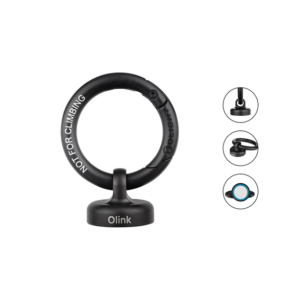OLIGHT OLINK Portable Magnetic Hook Compatible Flashlights, Stainless-Made Carabiner-Style Ring Bundle With Perun 2 Mini Headlight(Lime Green