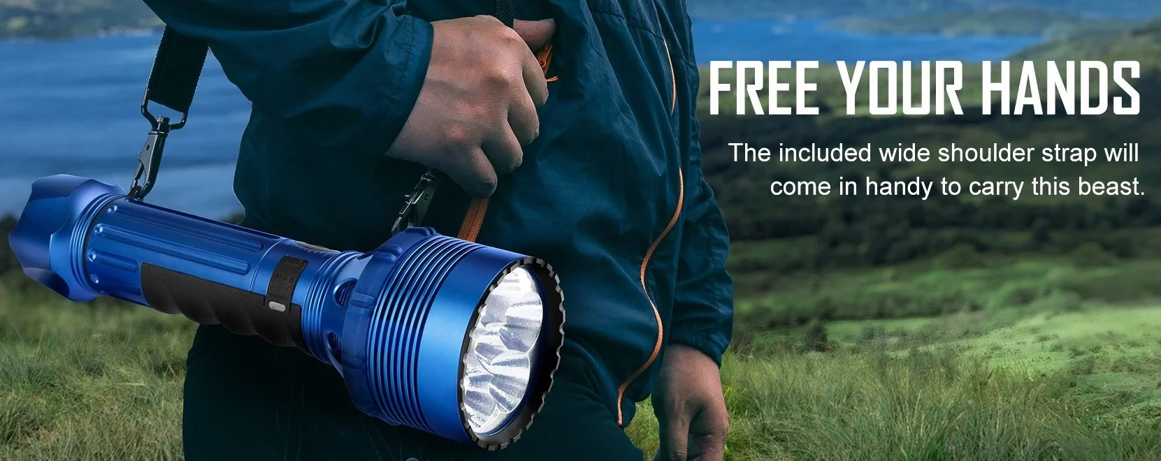 X9R Marauder Blue High Lumen Flashlight 