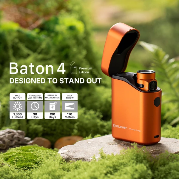 Olight Baton 4 Premium Edition - Rechargeable EDC Torch With