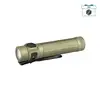 Olight OD Green Baton 4 Pro EDC Flashlight Side View with Metal Clip and Magnetic Charging Detail for Outdoor Use