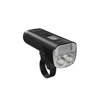 Olight RN 2000 rechargeable LED bicycle headlight with dual beams, OLED screen, and handlebar mount on white background