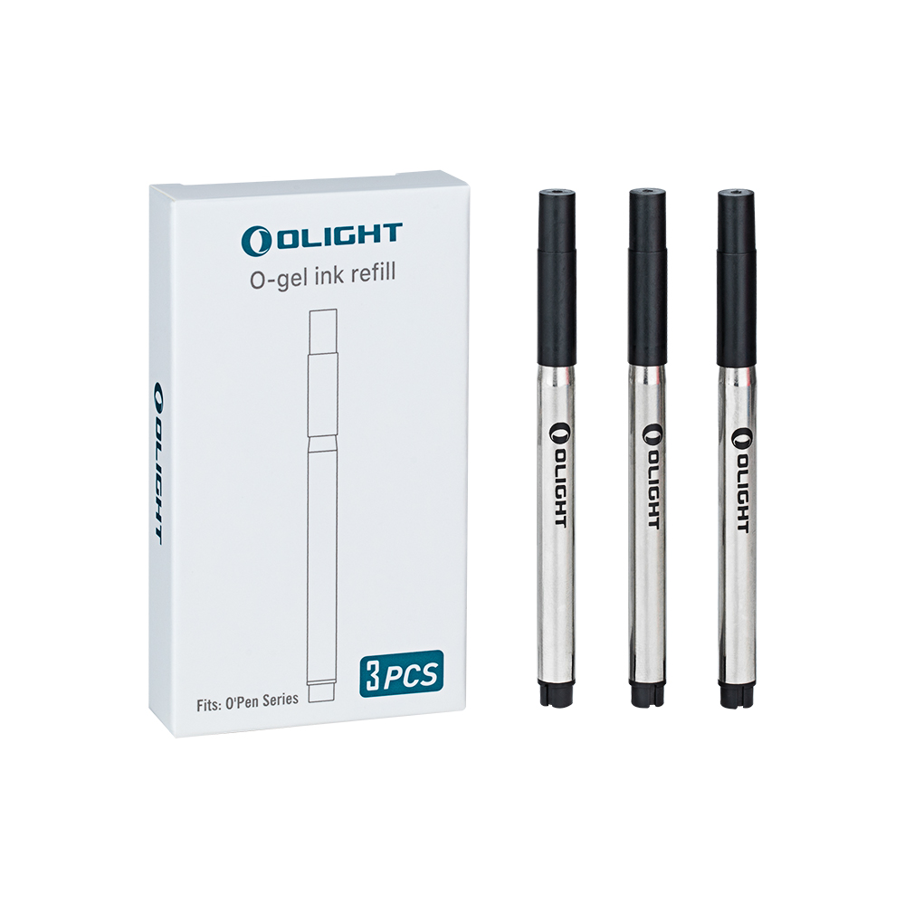 Olight O-gel ink refill 3-pack for O'Pen Series pens.