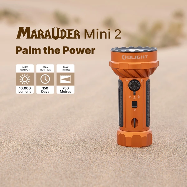 Marauder Mini 2 10000 lumen rechargeable torch compact flood spot