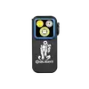Olight Black Oclip Pro Clip-on EDC Light Front View with O-Fan Tiger Logo and Triple LED Lenses for Outdoor Use