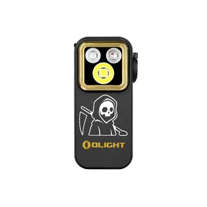Olight Black and Gold Oclip Pro Rechargeable LED Clip Light for Hands-Free Illumination