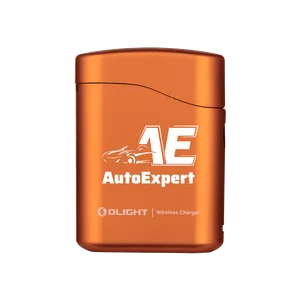 Olight Orange Baton 4 Premium Charging Case with AutoExpert Logo and Wireless Charger for Everyday Carry