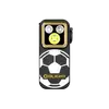 Olight Black Oclip Pro Clip-On Light Front View with Soccer Pattern and Triple LED for Everyday Carry and EDC Gear