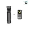 Olight Black Seeker 4 Pro Flashlight and Oclip Pro Clip-on Light Set for Outdoor EDC and Emergency Use