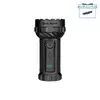 Olight Black Marauder 3 Powerful Flashlight Front View with LED Display and Rotary Knob for Search and Rescue Operations