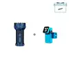 Olight Blue Marauder 3 Flashlight and Blue Oclip 2 Pro Clip-on Light Set for Outdoor Search Rescue and Every Day Carry
