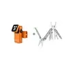 Olight Orange Oclip 2 Pro Clip-on Light and Silver Multitool Set for EDC and Outdoor Survival Gear