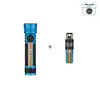 Olight Blue Seeker 4 Pro Flashlight Bundle with Racing Orange Accents and Mini Keychain Light for Everyday Carry