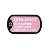 Olight Pink Oclip Pro Patch Front View with #OTEAMPINK Text for Breast Cancer Awareness