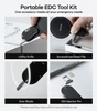 Aulumu portable EDC tool kit featuring utility knife, screwdriver, steel file, saw blade, and SIM ejector pin.