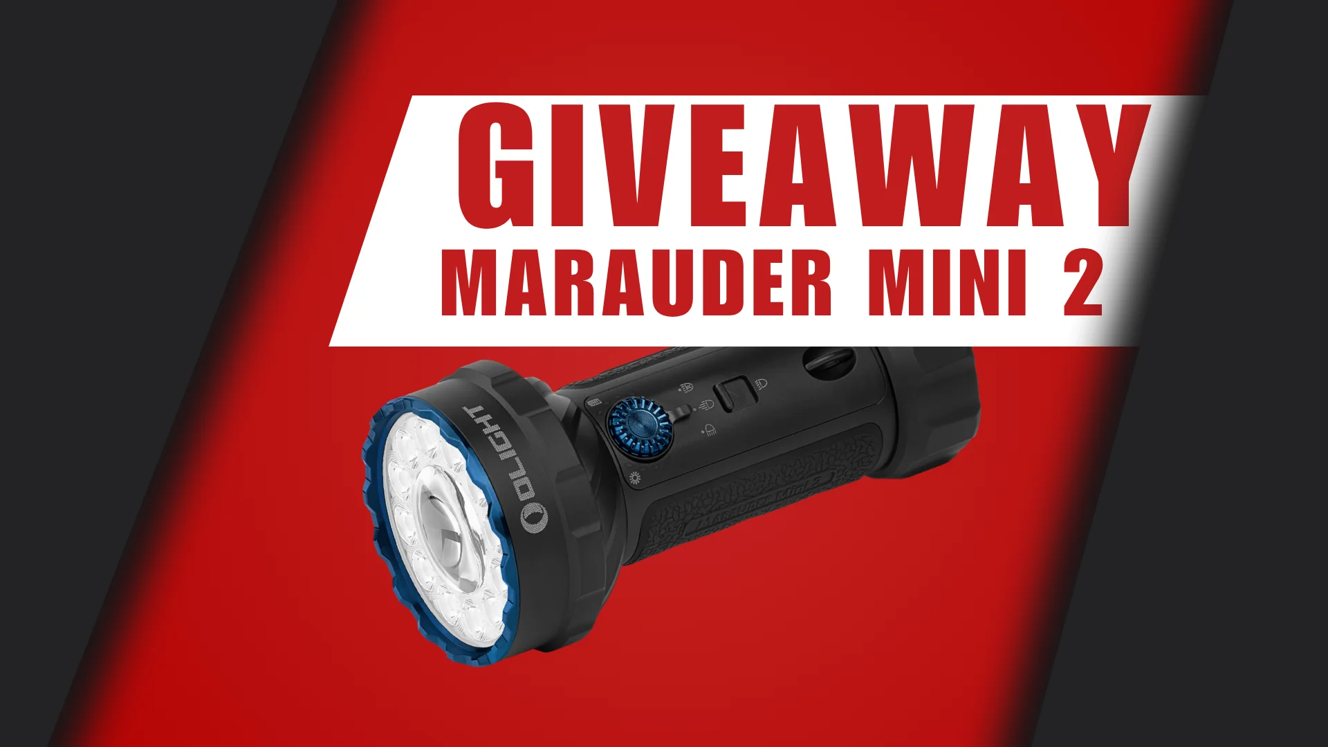 GIVEAWAY: Olight Marauder Mini 2 flashlight. Powerful LED tactical light for outdoor use.