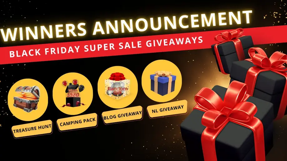 Winners Announcement | Congratulations to all the Black Friday Giveaway Winners!