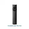 Olight black slim tactical flashlight with selector dial and battery indicator isolated on white background